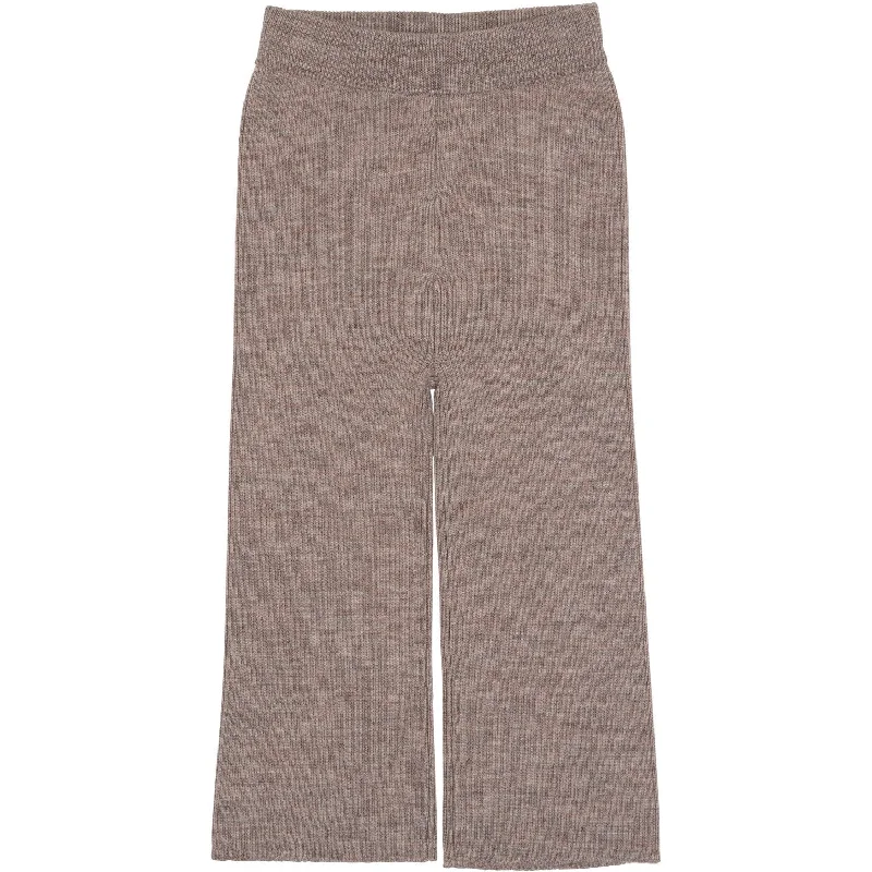 COPENHAGEN COLORS Natural Melange Merino Wide Rib Pants