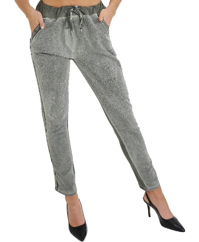 Faux Suede Front Pants