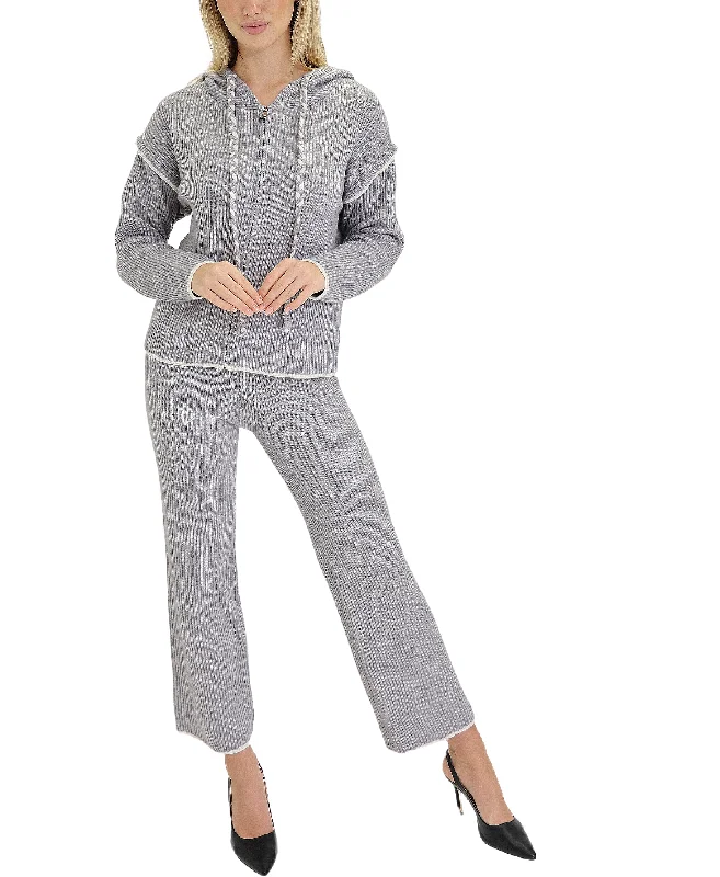 Hooded Cardigan & Pants Set- 2 Pc Set