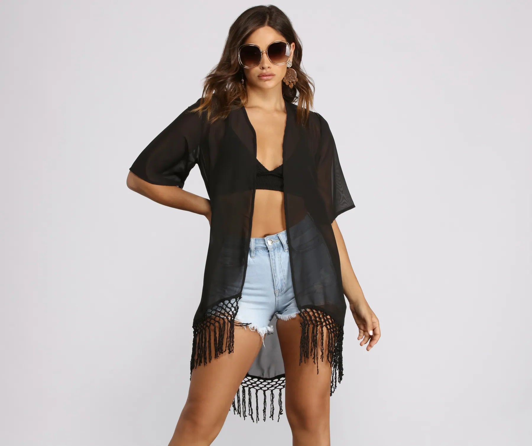 Keeping It Casual Tassel Kimono