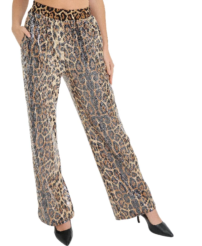 Leopard Print Sequin Pants