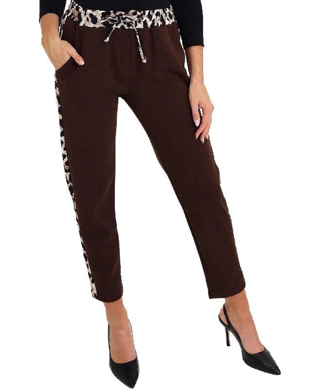 Pants w/ Leopard Print Trim