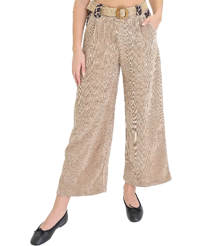 Velour Pants w/ Leopard Trim