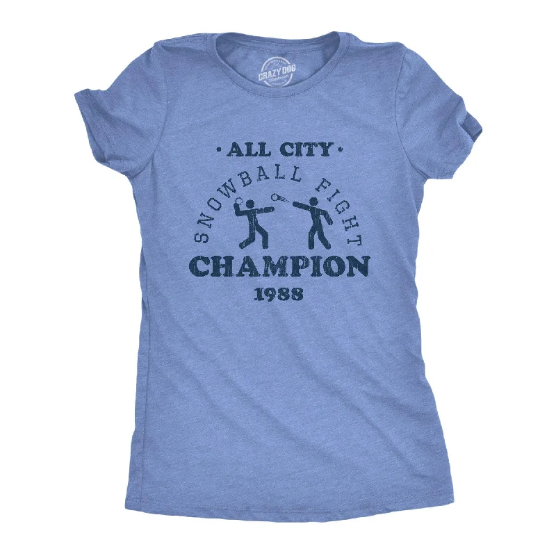 All City Snowball Fight Champion 1988 Women's T Shirt