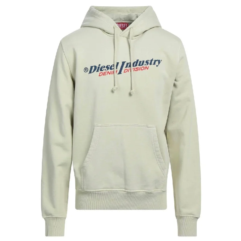 Diesel Industry Denim Division Logo Beige Hoodie