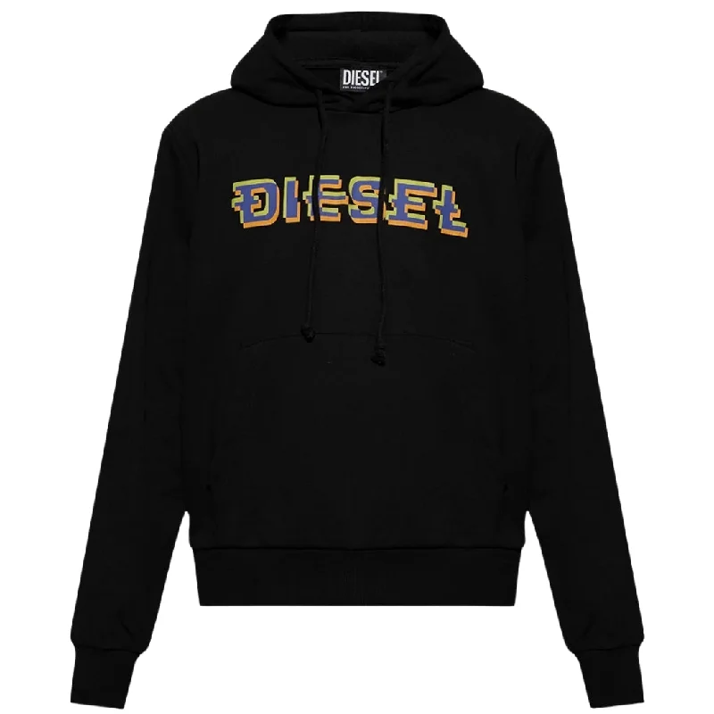 Diesel Pixel Logo Black Hoodie