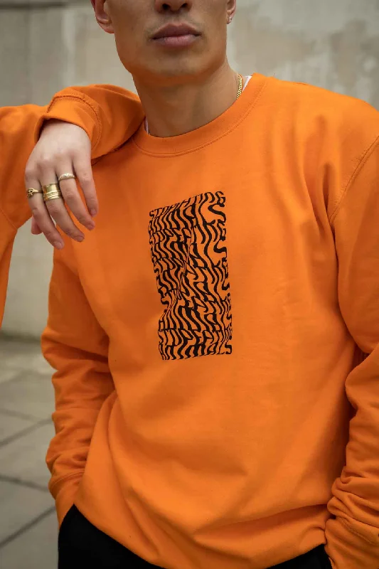 Illusions Sweater - Stop Eating Animals - Alarm Orange