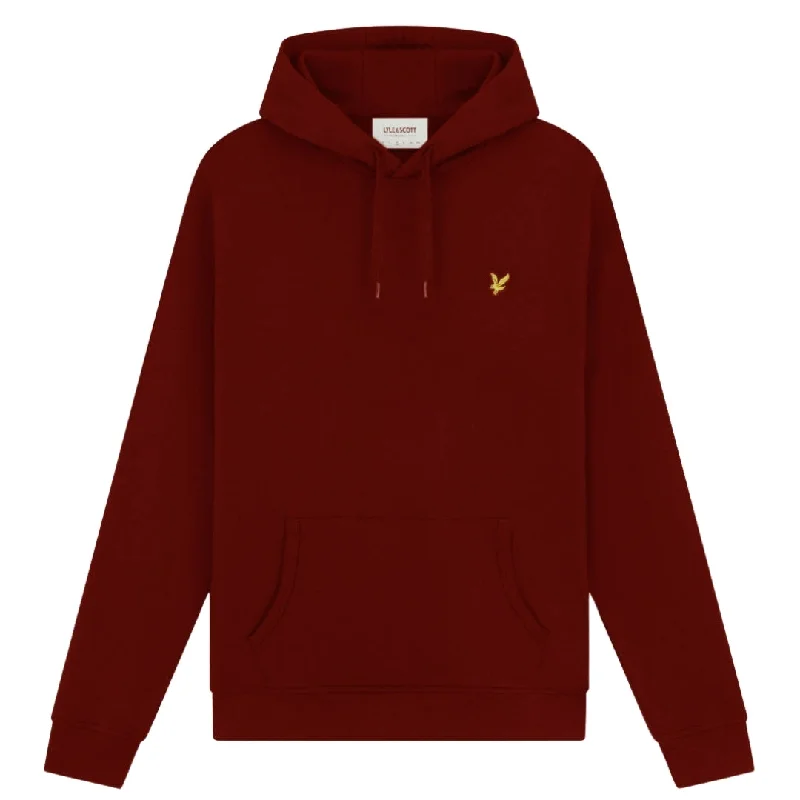 Lyle Scott Branded Gala Red Pull Over Hoodie