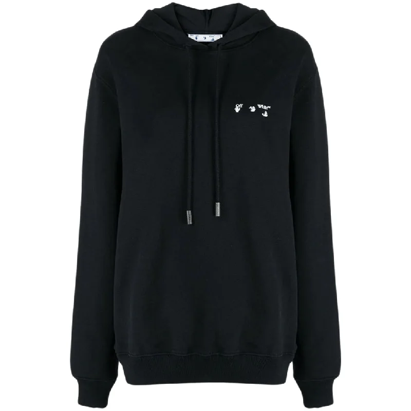 Off-White Regular Fit OW Logo Black Hoodie