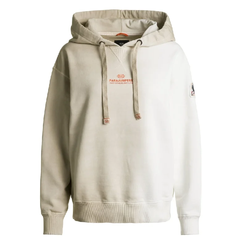 Parajumpers Cher Shaded Brand Logo Faded Beige Hoodie