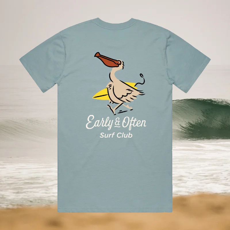 Surf Club President Tee | Slate Blue