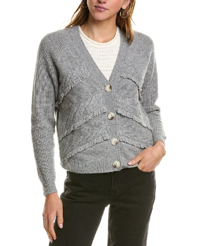 Kier + J Fringe Wool & Cashmere-Blend Sweater