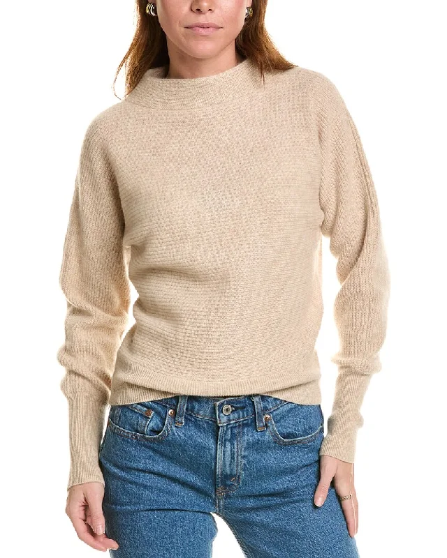 sofiacashmere Dolman Funnel Neck Cashmere Sweater