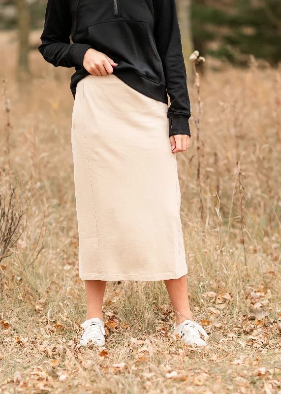 Dori Straight Fit Beige Skirt