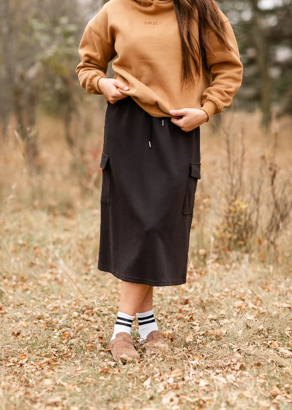 Mazie Midi A-line Cargo Skirt