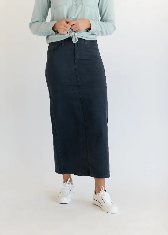 Stella Navy Denim Maxi Skirt - FINAL SALE