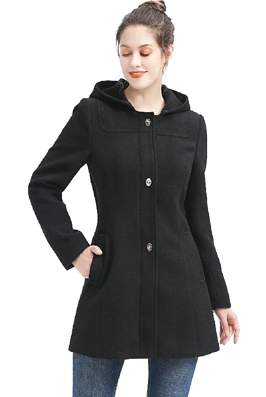 BGSD Women Eva Wool Hooded Parka Coat