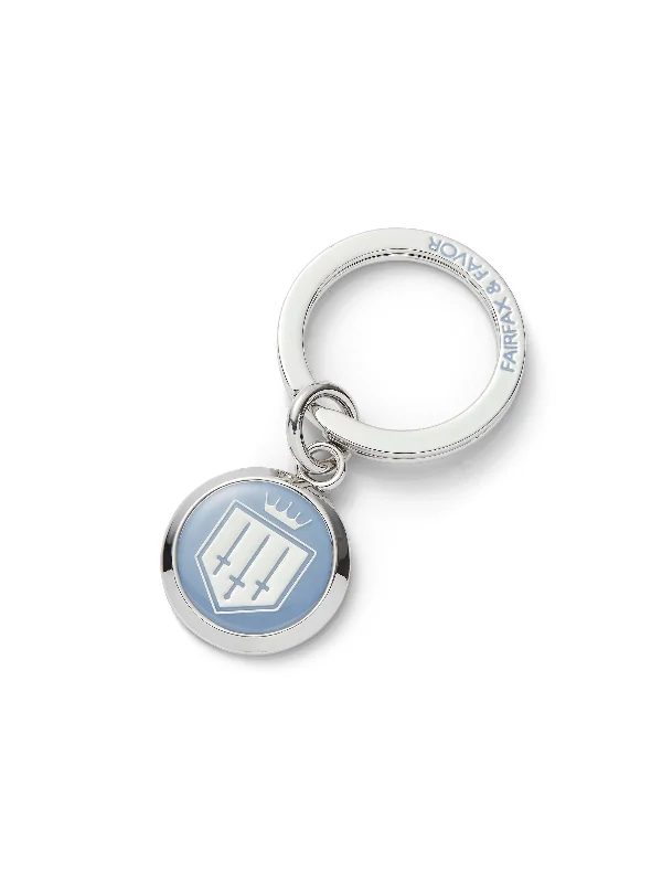 Metal Key Ring - Cornflower Blue