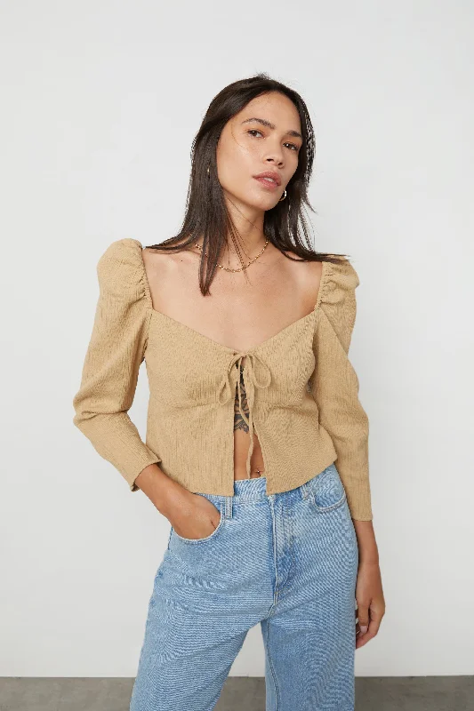 CROPPED SWEETHEART BLOUSE